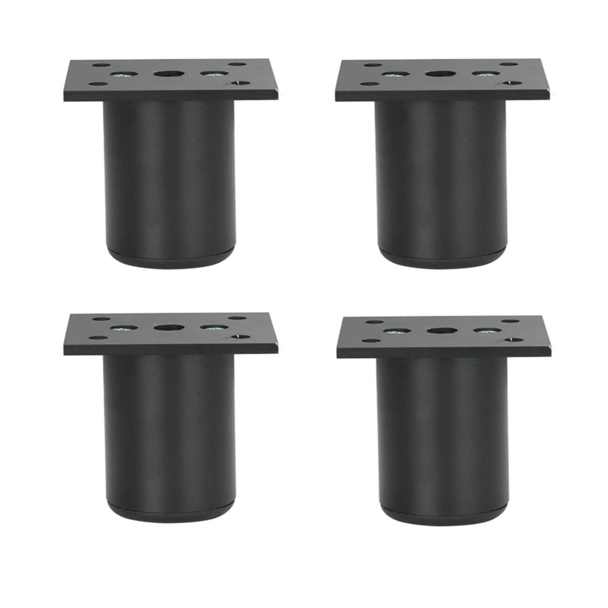 Qrity Aluminium Alloy Furniture Legs, Pack of 4, 50 mm Height Replacement Feet Support Legs for Furniture Table Sofa Bed Desk, Black — image 1