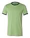 Bella + Canvas Men's Jersey Short-Sleeve Ringer T-Shirt XL HTHR GREEN/ FOR