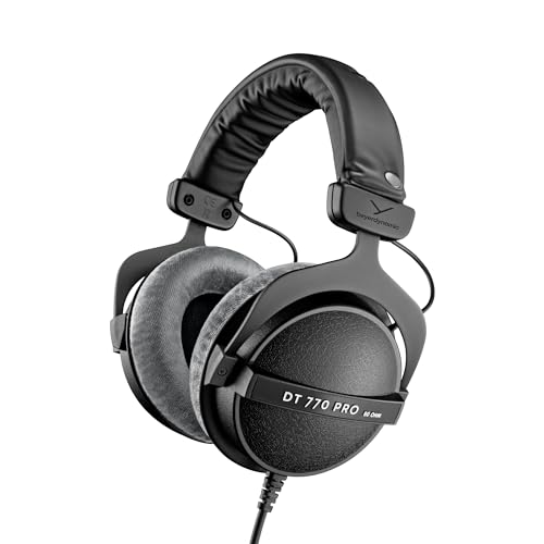 beyerdynamic DT 770 PRO 80 Ohm Over‑Ear‑Studiokopfhörer. Geschlossene Bauweise, kabelgebunden für professionelles Recording und Monitoring. Handmade i