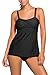 HOTAPEI Summer Push up Tops Swimwear Women Bikini Black X-Large