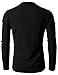 H2H Men's Modern Essentials Henley Black US L/Asia XL (KMTTL062)