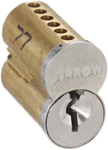 100CRP Satin Chrome Brass 6-Pin Pointe Interchangeable Uncombinated Core, AB Keyway (Pack of 1)
