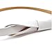 maikun Womens White Belt, Thin Belt For Women, Skinny Adjustable PU Leather Belts For Women, Waist 26-29''