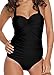 UniSweet Women Retro One Piece Halter Pin Up Monokini Swimsuits (Womens Size)