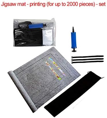 A0ZBZ Jigsaw Puzzle Roll Mat, Puzzle Roll Jigsaw Storage Felt Mat Store Jigsaw Puzzles Up to 1500 Pieces for Jigsaw Puzzle Player - Mat Set, Black