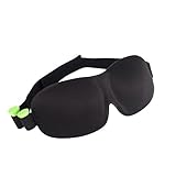 ElfAnt 3D Sleep Mask New Design Eye Mask for Sleeping - Contoured Eyemask Silk - Blindfold Airplane with Ear Plugs,Travel Pouch - Best Night Blinder Eyeshade for Men Women Kids