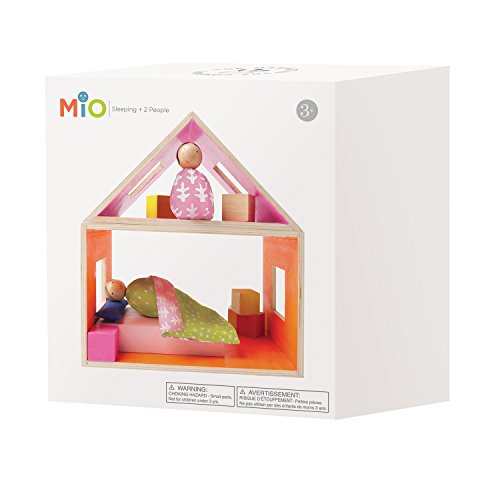 Manhattan Toy MiO Sleeping + 2 People Modular Wooden Building Set