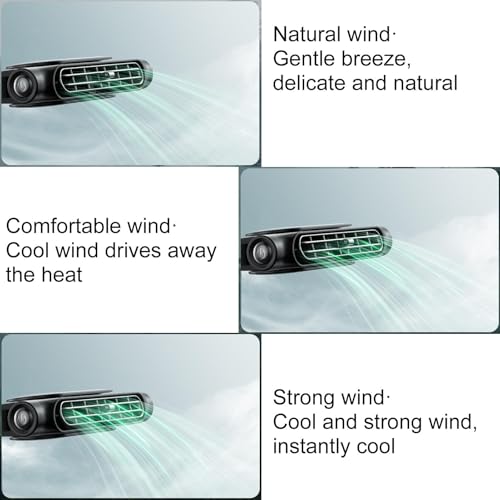 USB Car Seat Cooling Fan, Portable Car Seat Fan, USB Powered Adjustable Backseat Cooling, Truck, SUV, Efficient Car Fan for Rear Seat (Black)