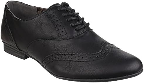 Divaz Womens/Ladies Levato Lace Up Perforated Brogues (5 US) (Black)