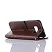 Ultra Slim Layered Leather Flip Case Cover For Samsung Galaxy S8 Plus,Tuscom (Brown)