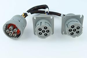YPP 6 Pin J1708 Male 1 to 2 Female Splitter Y Extension Cable for Freightliner ELD Fleet Management Device GPS
