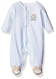 Little Me Baby Chevron Bear Footie, Blue, 3 Months