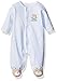 Little Me Baby Chevron Bear Footie, Blue, 3 Months