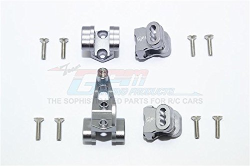 Traxxas TRX-4 Trail Defender Crawler Upgrade Parts Aluminum Front/Rear Axle Mount Set For Suspension Links - 4Pc Set Gray Silver