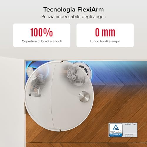 Qrevo Curv 2 Pro Robot Aspirapolvere Lavapavimenti, LDS Retrattile