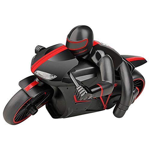 Nrpfell 2.4G Fashion Rc Motorcycle with Cool Light High Speed Rc Motorbike Model Toys Remote Control Drift Motor Kids Toys for Gift,Red