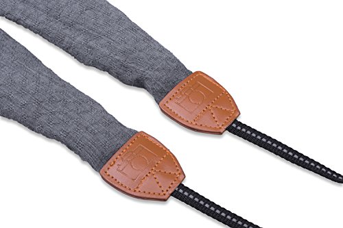 LONGTEAM Camera Strap, Super Comfortable Scarf Camera Strap, Universal Camera Neck Shoulder Belt for All DSLR Camera Nikon Canon Sony Pentax (Grey) - Thumbnail 4