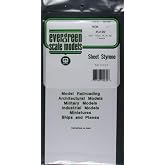 Evergreen Scale Models 9030 6"x12"x.030" Plastic Styrene Plain Sheet (2)