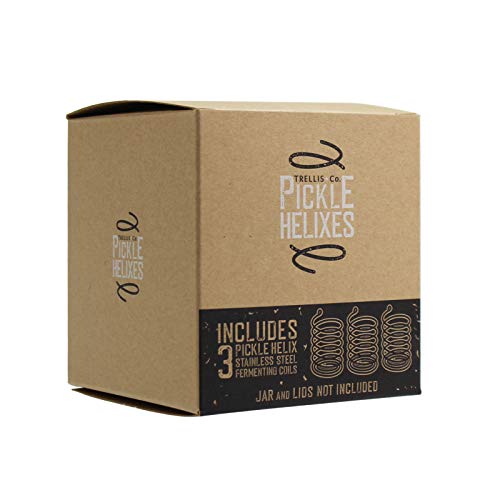 Trellis + Co. Stainless Steel PickleHelix Coils, Fermentation Weights 3 Pack For Wide Mouth