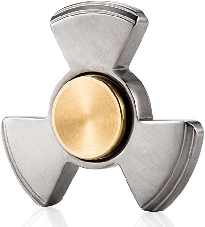 Kucool Titanium Fidget Spinner Toy - Average 3 Minutes Spinning Time - Relieves Your ADHD, Anxiety, And Boredom
