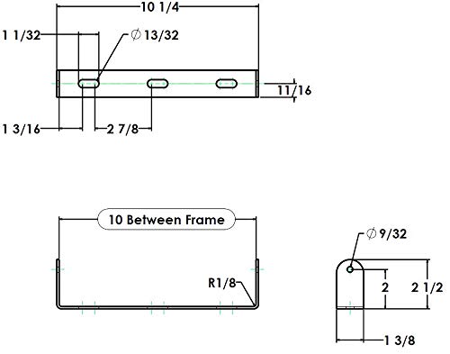 6 Roller+Bracket+Galvanized+Steel+Diameter