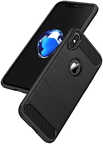 Case Rugged Armor Series with Resilient Shock Absorption and Carbon Fiber Design for IPhoneX (Black)