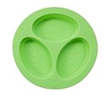 Silicone baby & toddler divided plate. Safe for Oven, Microwave, Dishwasher, Freezer and Boil SAFE! Green