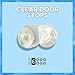6-Pack Small Wall Door Stops, Self adhesive Clear Door Knob Bumpers. 0.5 inch thick - 0.9 inch diameter.
