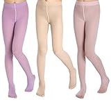 5Mayi Little Girls' Footed Solid Color Tights 3-Pair-Pack Size L(5-6)
