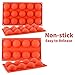 Semi Sphere Silicone Molds, 2 Pack Muffin Cupcake Baking Pan for Cake Jelly Pudding Chocolate Making Desserts Servings Domed Treats