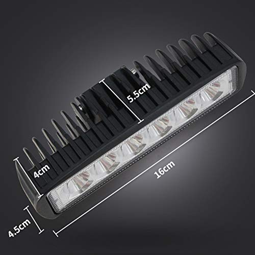 18W LED Light Bar,Ourbest 6 Inch Spot Led Work Light Pods Off Road Driving Fog Lights Waterproof for Vehicle Boat ATV SUV 4WD Jeep Car Truck Golf Cart