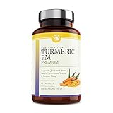 Nobi Nutrition Turmeric Curcumin Sleep Aid with Melatonin - Natural Sleeping Pills for Insomnia - Advanced Absorption, Joints Support and Anti-Aging Supplement - 90 Vegan Capsules