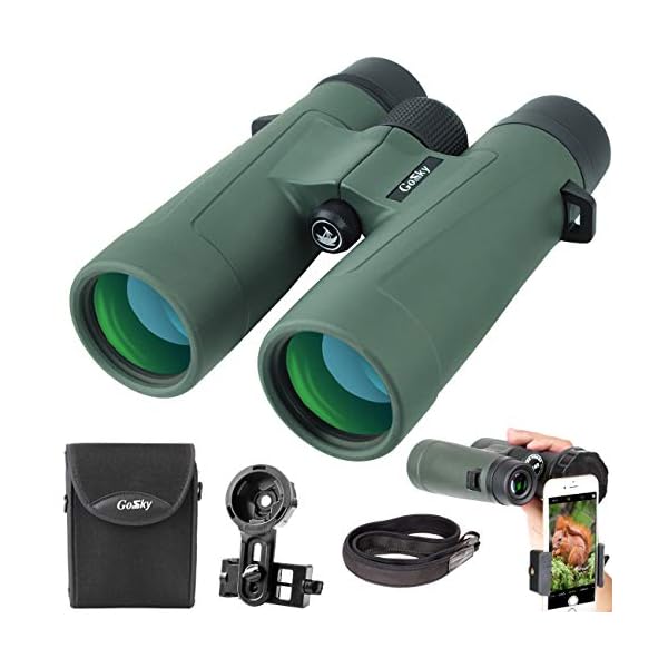 Gosky Fernglas für Erwachsene, 10 x 42, Ultra HD, Profi-Fernglas für Vogelbeobachtung, Reisen, Sternenbeobachtung, Jagd…