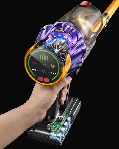 Cordless Vacuum Cleaner, 650W/55KPA/70 Mins Vacuum Cleaners for Home with Self-Standing, Anti-Tangle Vacuum Cordless, Smart Display and 1.8L Cup Cordless Stick Vacuum Cleaner for Pet Hair/Carpets