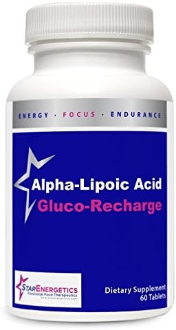 Alpha Lipoic Acid - Gluco-Recharge 60 Tablets 600mg, Biotin 450mcg, Controlled-Release, Gluten Free, cGMP, Blood Sugar Control