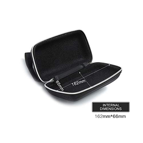 Sunglasses Eyeglasses Zipper Hard Case Protective Box Portable Square Eyes Glasses Bag (Black, 16x7x6cm(LxWxH))