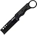MTech USA – Fixed Blade Knife – Black Stainless Steel Razor Blade, Black G10 Handle with Finger Ring, Full Tang, Includes Nylon Sheath - Hunting, Camping, Survival, – MT-20-25B