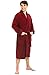 Del Rossa Mens Turkish Terry Cloth Robe, Thick Bathrobe, Large XL Burgundy (A0106WNEXL)