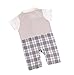 Taiycyxgan Baby Boy Summer Short Sleeve Gentleman Bow Tie Tuxedo Rompers Bodysuits Khaki 90