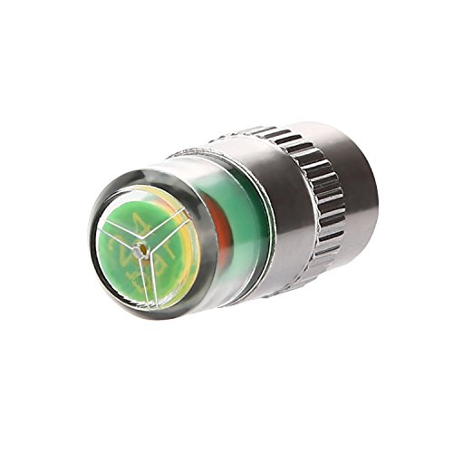 CICMOD 4pcs Car Tire Presure Monitor Valve Stem Caps with Sensor Indicators Alert Stainless Steel