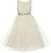 AkiDress Sequin Lace Top with Tulle Bottom Flower Girl Dress