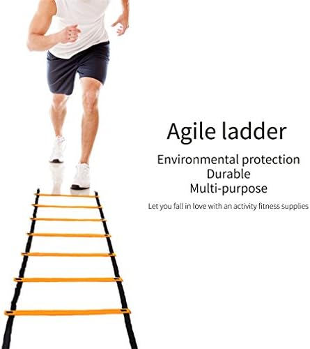 HappGrand Pro Agility Ladder Agility Training Ladder Speed Flat Rung with Carrying Bag (12 Rungs)