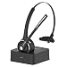 Wireless Headset, YAMAY Bluetooth Headset with Microphone (Noise Cancelling Mic) Charging Base Mute Function,Talk in Clarity Pro for Truck Driver Office Buiseness Home PC iPhone Android Cell Phones