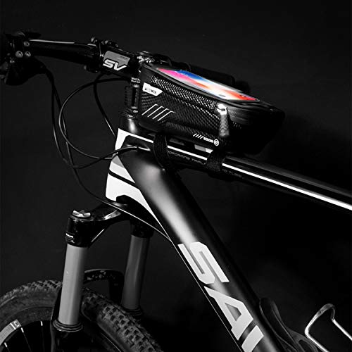 image for KT-GARY Bike Phone Mount Bag, Bicycle Front Frame Bag Waterproof Touch