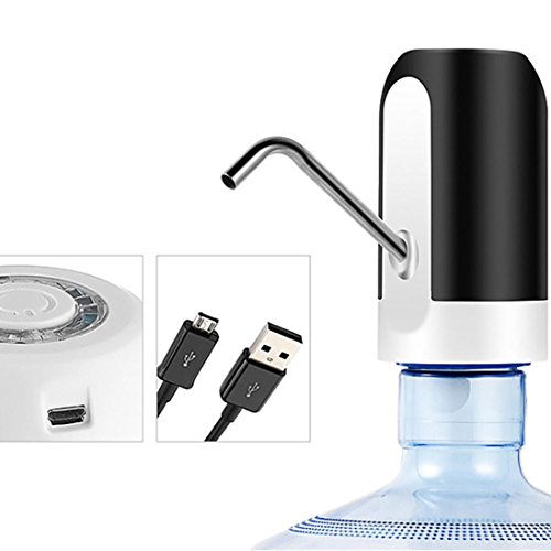 Liping Electric Pump USB Rechargeable Drinking Water Dispenser Drinkware Kitchen Tool (Black) - Thumbnail 2