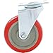 Online Best Service 4 Pack Caster Wheels Swivel Plate On Red Polyurethane Wheels (5 inch No Brake)