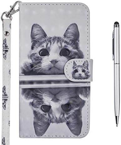 TOUCASA case for iPhone 5S,Wallet Flip case for iPhone SE PU Leather Magnetic Kickstand Card Slots Book Protective Case for iPhone 5/iPhone 5S/iPhone SE,Cat