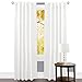 GFI LINEN CLUBS White Cotton Tab Top Curtains – 50x84 inch Window Panel Set, 2 Panels for Living Room, Bedroom or Bathroom