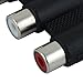 uxcell 3 RCA Female to Female Coupler Cable Joiner Ports Socket Extension Audio Adapter