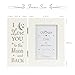 YEASL I Love You To The Moon and Back Picture Frames,White 4X6 Wood Tabletop Photo Frame, Love Gifts For Mother Grandma, Mothers Day Gifts for Mom from Son Kids